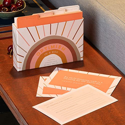WORLD TRAVELER Eccolo Positive Affirmation Cards, Optimism In A Box - Guided Self Care Cards To Promote Everyday Calmness, Self Love, Mindfulness, and Stress Relief (6-x-7-x-1.5 inches)