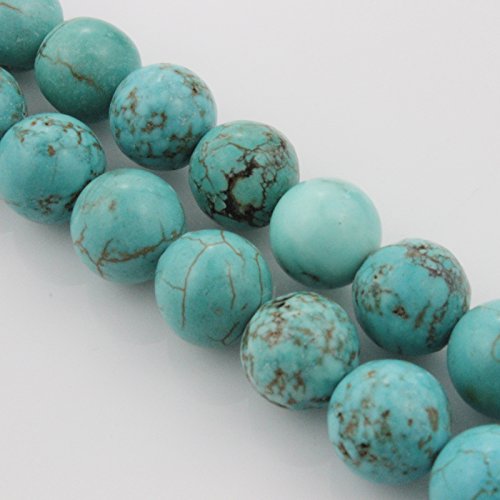 LIUANAN 108 Mala Beads 8mm Natural Bracelet Healing Gemstone Yoga Meditation Hand Knotted Mala Prayer Bead Necklace - color: Natural Turquoise