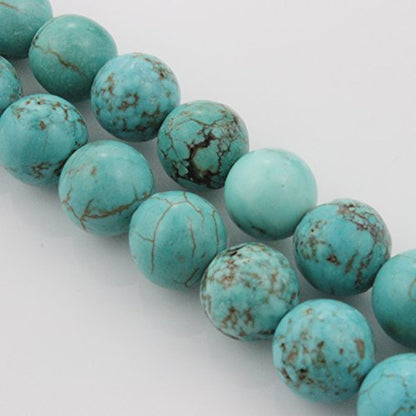 LIUANAN 108 Mala Beads 8mm Natural Bracelet Healing Gemstone Yoga Meditation Hand Knotted Mala Prayer Bead Necklace - color: Natural Turquoise