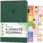 Clever Fox Four-Minute Journal – Daily Positivity Journal with Prompts – Motivational Affirmation, Mental Health & Habit Tracker (Forest Green) - color: Forest Green