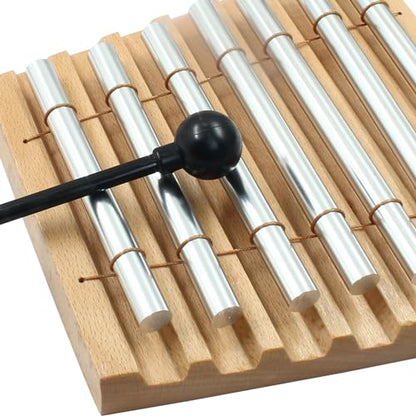 Luomorgo 1 Set Meditation Chimes, Seven Tone Hand Chimes Instrument Mindfulness Chime, Classroom Chime Bell for Teacher with Mallet, Mindfulness Tools for Yoga, Healing