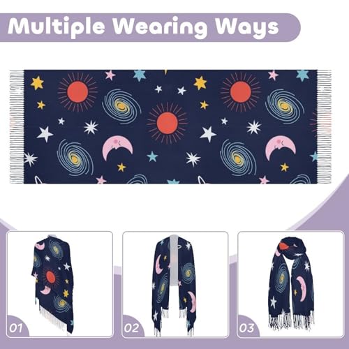 Autumn Winter Pashmina Shawls Wraps Scarf for Woman Girl - color: Picture (610)