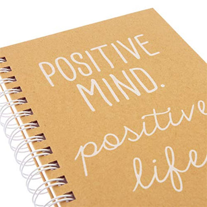 Graphique Designer Notebooks - Positive Mind. Positive Life. - Spiral Bound Writing Journals for Offices, Schools, Classrooms, and More - Hard Cover with 160 Ruled Pages (6.25" x 8.25") - color: Positive Mind Positive Life
