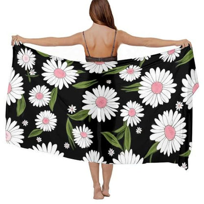 Fashion Travel Swimwear Bikini Wrap All Seasons Chiffon Scarf Beach Yarn Shawl - color: Color971