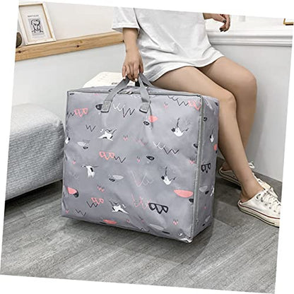 Ciieeo 1pc Quilt Storage Bag Capacity Household Packing Pouch Oxford Cloth Clothes Organizer for Home Dormitory for Grey
