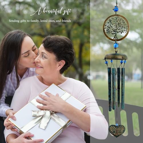 ASTARIN Wind Chimes Outside Unique Tree of Life Wind Chime All Metal Wind Chimes for Love One Gifts for Mom, Grandma, Daughter, Decoration for Home, Garden, Patio, Backyard(29”) - size: 29" Tree