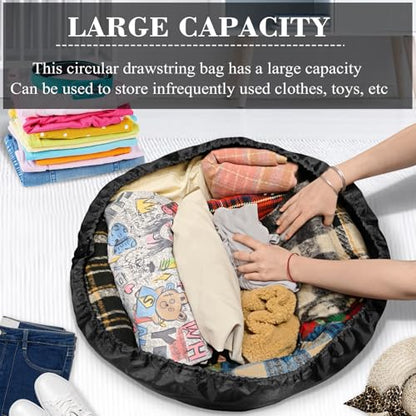 Quilt Storage Bag Large Multipurpose Storage Bag Space Saving Travel Laundry Bag Drawstring Waterproof Shoulder Duffle for Camping Outdoor Travel Home
