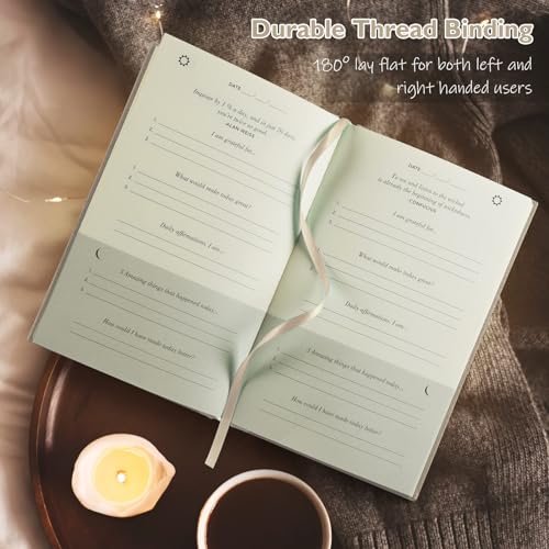 The Gratitude Journal, manifestation journal, Daily Journal with Prompts for Affirmation, Happiness, Mindfulness, Positivity, Wellness, Undated Journal for Women & Men(8.5 * 5.5 inches) - color: Beige