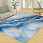 Light Luxury Marble Rug - 6x8 Area Rug, Blue Rugs for Living Room Bedroom, Fluid White Gold Washable Rugs, Non Slip Classroom Carpet, Soft & Low-Pile - color: Pattern#061, size: 6' x 8' (Rectangular)