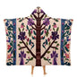 Wearable Blanket for Adults Purple Tree of Life Hooded Blanket Throw Blanket Soft Hooded Cloak Shawl Wrap 80x60 Inch