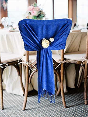 Sakkas 78" X 28" Rayon from Bamboo Soft Solid Pashmina Feel Shawl/Wrap/Stole - color: Midnight