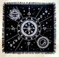 INDACORIFY Silver Celestial Constellation Altar Table Top Cloth with Fringes Alter Tarot Witchcraft Sacred Cloth 18x18 in (Silver Celestial Constellation) - color: Silver Celestial Constellation