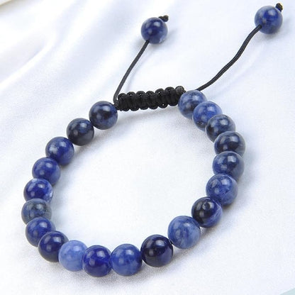 About 45pcs 8mm Stone Beads Lapis Lazuli Beads Crystal Gemstone for Jewelry Making, DIY Bracelet Necklace Blue Beads - color: Lapis Lazuli, size: 8mm
