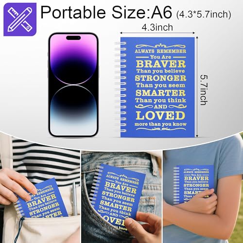 3Pcs A6 Spiral Notebook,Inspirational Journal,Motivational Journal for Women Men,Spiral Journal Notebook College Ruled Daily Diary for School,Travel,Business,Work (3Pcs-A6 Always Dark Blue) - color: 3pcs-a6 Always Dark Blue