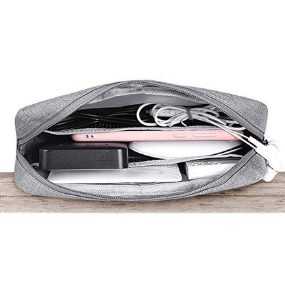 Universal Electronics/Accessories Soft Carrying Case Bag, Durable & Light-weight,Suitable for Out-going, Business, Travel and Cosmetics Kit (Small+Big-Gray) - color: Small+Big-Gray