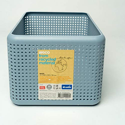 Rotho Storage Box Without lid 13 l, Plastic (PP) BPA-Free, Blue, 13l (32,6 x 23,8 x 18,8 cm) - color: Blue