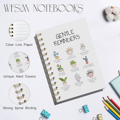 WFSM Daily Affirmations Notebook - Inspirational Journal, Mental Health Notebook, Positive Gifts Hardcover Spiral Notebook, Inspiring Quotes Journal for Women, 5.5x8.3 Inches