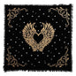 Indian Consigners Altar Cloth Angel Wings Gold Silver 36x36 Inches Square Spiritual Cloth - color: Angel Wings Gold Silver