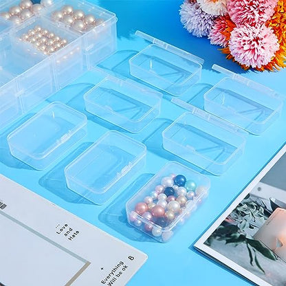 Blulu 13 Pieces Small Bead Organizers Plastic Bead Storage Containers with Lids Mini Clear Storage Cases Transparent Craft Boxes for Jewelry Diamonds DIY Art Craft Accessory(3.3 x 2.2 x 1 Inch) - size: 3.3 x 2.2 x 1 Inch