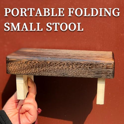 Foldable and Portable Meditation Bench - Seiza Stool, Suitable for Mindfulness Practice, Prayer, Yoga and Travel. Multiple uses: Step Stool, Decorative Shelf, Lightweight, eco-Friendly