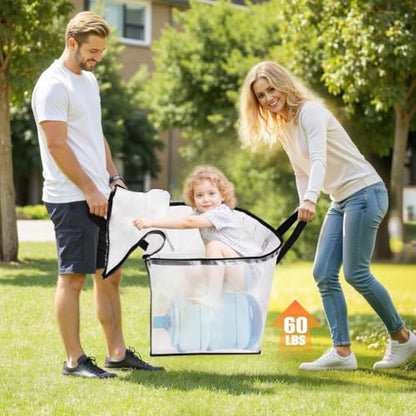 Extra Large Heavy Duty Moving Bags, Storage Bags with Strong Zippers & Handles, Packing Bags for Moving Essentials, Ideal Storage Tote for Home, Dorm & Storage Solutions, 76L, 8 Packs, Clear - size: 76L