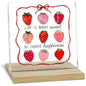 Coquette Strawberry Inspirational Decor Sign, Life is Berry Sweet Inspirational Acrylic Plaque - color: Strawberry