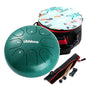 Steel Tongue Drum for Kids: 8 Notes 6 Inches Key of C Metal Steel Drums Instrument with Bag for Meditation, Yoga, musical education, zen tone (Green) - color: Green