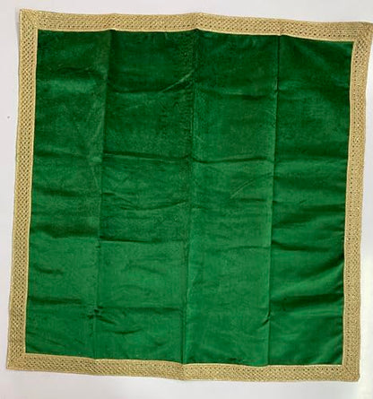 SMMS Spiritual Velvet Table Cloth Altar Tarot Spread (Green, Medium- 61cm*61cm/ 24inch*24inch) - color: Green, size: Medium- 61cm*61cm/ 24inch*24inch