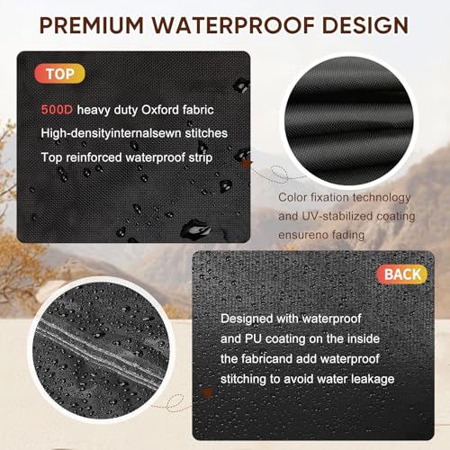 Outdoor Patio Cushion Storage Bag - Waterproof Large Patio furniture Cushion Organizer Storage Bag with Handle and Zipper, 55" L x 24" W x 24" H Big Foldable Duffle Cover - size: 55" L x 24" W x 24"