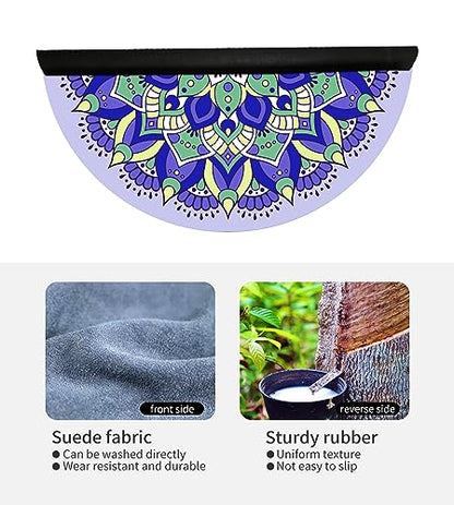 nuveti Large Meditation Mat Non Slip Round Yoga Mat Natural Rubber with Sueded Surface Exercise Mat Perfect for Meditating, Stretching, Yoga（140CM X 3.5MM Thick)
