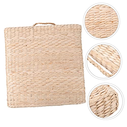 ABOOFAN Thick Straw Woven Mat Eco-Friendly Yoga Meditation Pad Floor Pillow Funny Welcome Mat