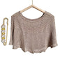 Knitted Sun-Proof Ice Silk Shawl, Summer Knitted Hollow-Out Poncho Cape Shawl, Knit Shawl Wrap for Women - color: Khaki