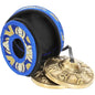 Tibetan Mantra Tingsha Bells with Blue Case- Handcrafted Meditation Accessory for Mindfulness, Yoga, and Sound Healing