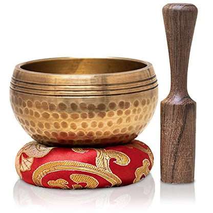 HIMALAYAN HEALING® Tibetan Singing Bowls Set~ Meditation Sound Bowl hand Hammered in Nepal For Yoga, Meditation, Mindfulness, Healing & Chakra balancing~ - size: 3 inch
