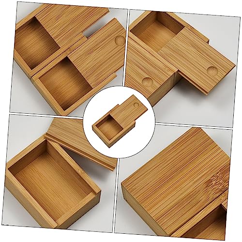 Veemoon 1pc Bamboo Storage Box for Jewelry and Makeup Chic Decorative Organizer Lids Versatile Storage for Bedroom Bathroom and Living Room and Practical Design