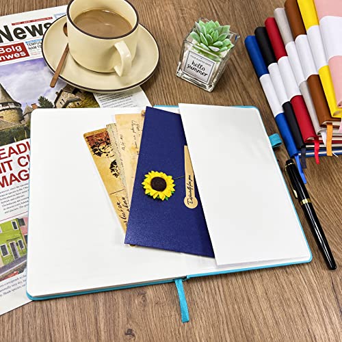 Notebook Journal, College Ruled Notebook Lined A5 160 Pages,Hard Cover Journals for Writing, Notebooks for Work Office School Women Men,5.7 inches x 8.4 inches(Light Blue) - color: Light Blue