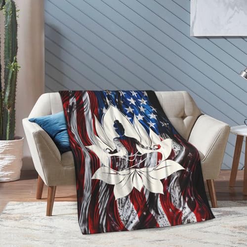 Buddha Meditation Flower Ultra Soft Throw Blankets Cozy Lightweight Blanket for Sofa Bed 60"X50"7