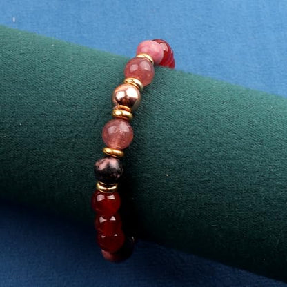 KSQS Healing Stone Bead Bracelet for Women, Natural Gemstones Balance Protection Bracelet, Spiritual Crystal Beads Bracelet Anxiety Relief with Meaning Card - style: Be Yourself