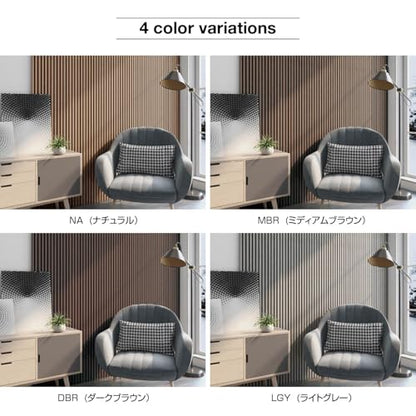 Fuji Boeki 40968 Wood Sound Absorbing Wall Panel, Soundproofing, Width 15.9 x Depth 0.7 x Height 31.5 inches (40.5 x 1.8 x 80 cm), Light Gray - color: Gray (Light Gray)