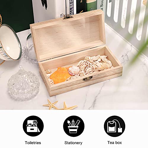 Large Wooden Storage Box With Lid And Front Clasp Mid Century Modern Wooden Jewelry Box Office Desk Organizer Bins Beautifully Keepsake Boxes Memory Boxes Jewelry Organizer