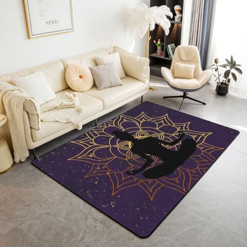 Yoga Area Rug 5x7 Boho Mandala Rugs for Living Room Bedroom Zen Spiritual Super Cozy Decorative Carpet Women Adults Floor Mats Home Decor - color: Multi 05, size: 5' x 7'