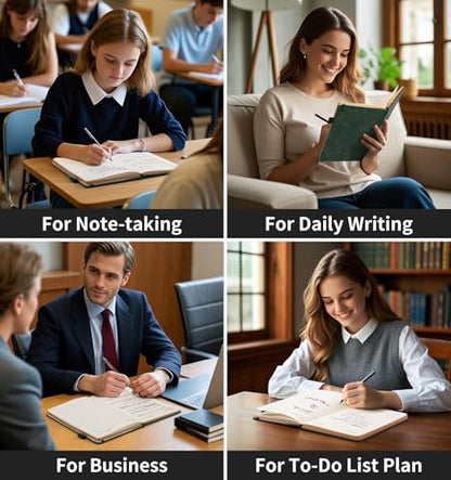 Lined Journal Notebook, A5 200 Pages Leather Journals For Writing Women & Men Travel,business,work & School,college Ruled Notebooks Hardcover Journaling Notebooks Daily Diary, 5.7'' X 8.3''-Black - color: 200 Pgs-Black, style: A-Lined
