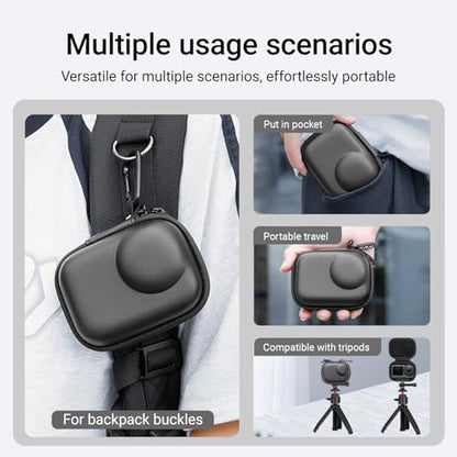 Accessories for DJI OSMO Action 6, Carrying Case with Lens Screen Protectors & TPU Lens Cap, Mini Action6 PU Hard Shell Storage Bag for DJI Action Camera - style: For Dji Osmo Action 6