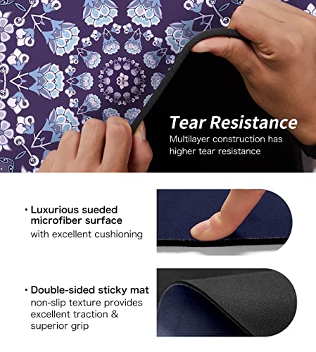 Round Meditation Pilates Yoga Mat Luxury Suede Large Yoga Mat Natural Rubber Non-Slip Base is ery Suitable for Meditation, Stretching, Yoga Environmental Protection, Fitness Exercise, Home and Outdoor. 140CM Diameter - color: Black