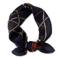 100% Mulberry Silk Neck Scarf - 21'' x 21'' Lightweight Neckerchief - Women Men Small Square Digital Printed Scarves - color: 130