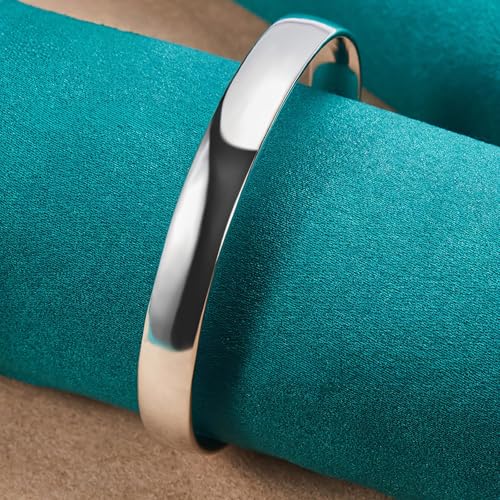 Handmade 925 Sterling Silver Bangle Bracelet Simple Silver/Gold Adjustable Cuff Bangles Durable Stainless Steel bracelet for Men &Women Daily Jewelry Gift for Anniversary Birthday Gift - color: silver 008