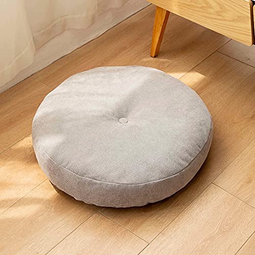 vctops Round Solid Floor Pillow Soft Thick Seat Cushion Cozy Seat Pad Pads for Bedroom Living Room Office Chair Sofa (Light Grey, Diameter 19") - color: Light Grey, size: Diameter 19"