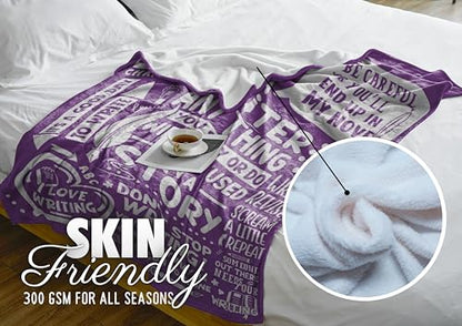Huglanket Writer Gifts Blanket - 50" x 65" Throw, Flannel Blanket - Graduation/Birthday for Writers, Novelist, Scriptwriter