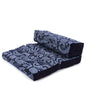 Leewadee Foldable Floor Mattress – 2 in 1 Floor Meditation Mat for Yoga and Relaxation, Seating Futon with Kapok - color: Cbt1 - Blue