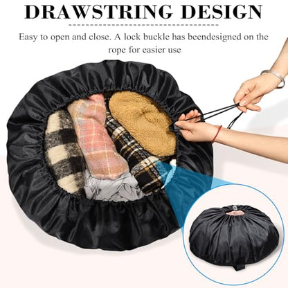 Quilt Storage Bag Large Multipurpose Storage Bag Space Saving Travel Laundry Bag Drawstring Waterproof Shoulder Duffle for Camping Outdoor Travel Home
